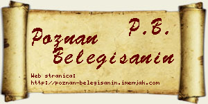 Poznan Belegišanin vizit kartica